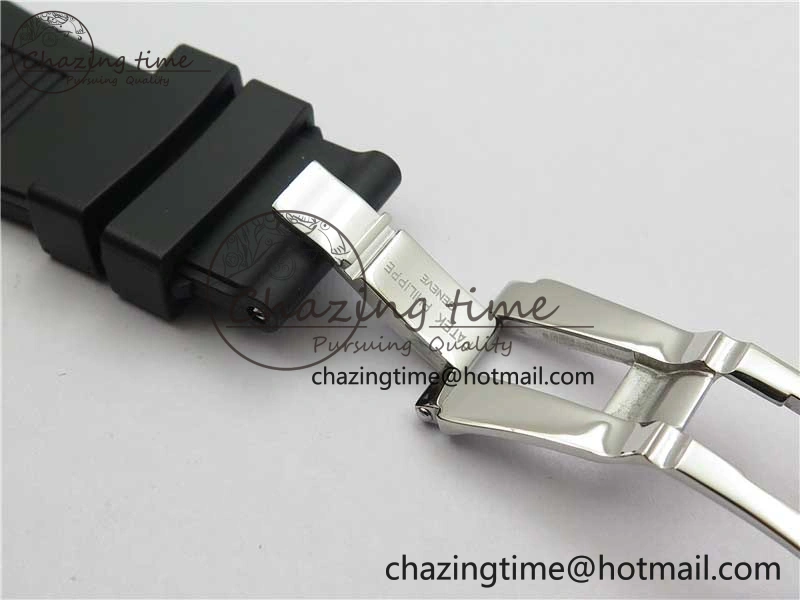 Elegant Nautilus 5726 Complicated SS GRF 1:1 Best Edition Black Textured Dial on Black Rubber Strap A324 V 8870