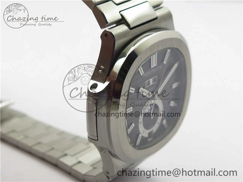 Nautilus 5726 Complicated SS GRF 1:1 Best Edition Black Textured Dial on SS Bracelet A324 V Upgraded 8872