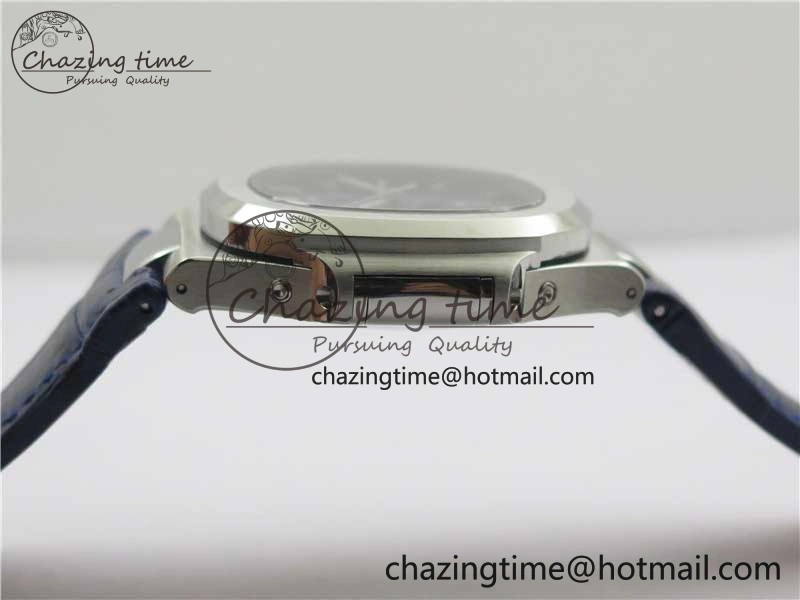 Upgraded Nautilus 5726 Complicated SS GRF 1:1 Best Edition Blue Textured Dial on Blue Leather Strap A324 V 8866