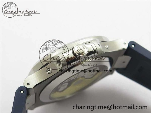 Nautilus 5726 Complicated SS GRF 1:1 Best Edition Blue Textured Dial on Blue Rubber Strap A324 V Affordable 8869