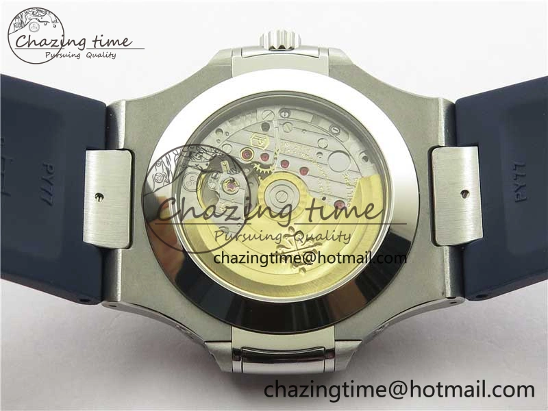 Nautilus 5726 Complicated SS GRF 1:1 Best Edition Blue Textured Dial on Blue Rubber Strap A324 V Affordable 8869