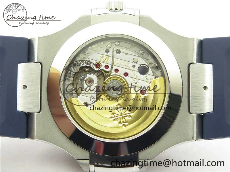 Nautilus 5726 Complicated SS GRF 1:1 Best Edition Blue Textured Dial on Blue Rubber Strap A324 V Affordable 8869