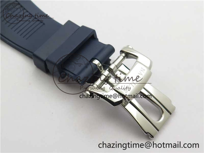 Nautilus 5726 Complicated SS GRF 1:1 Best Edition Blue Textured Dial on Blue Rubber Strap A324 V Affordable 8869
