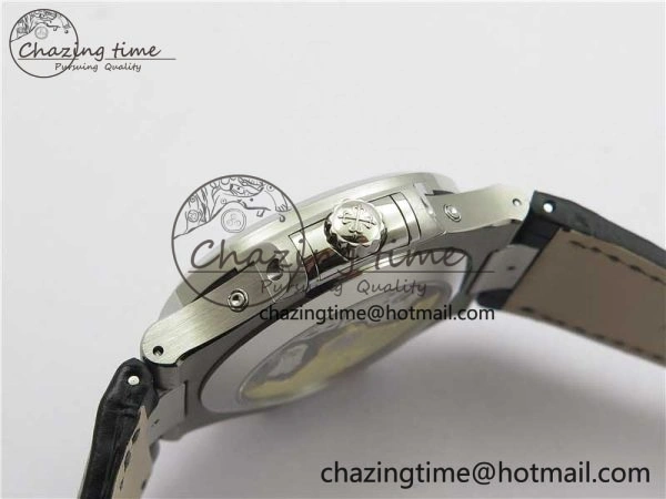 Nautilus 5726 Complicated SS GRF 1:1 Best Edition White Textured Dial on Black Leather Strap A324 V HighQuality 8867