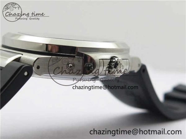 Nautilus 5726 Complicated SS GRF 1:1 Best Edition White Textured Dial on Black Rubber Strap A324 V Comfortable 8871