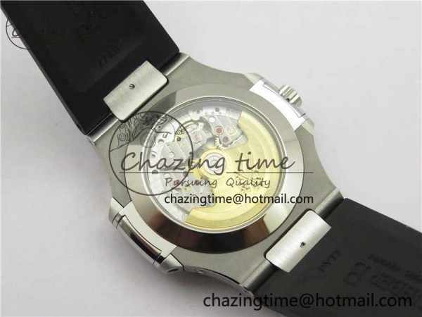 Nautilus 5726 Complicated SS GRF 1:1 Best Edition White Textured Dial on Black Rubber Strap A324 V Comfortable 8871