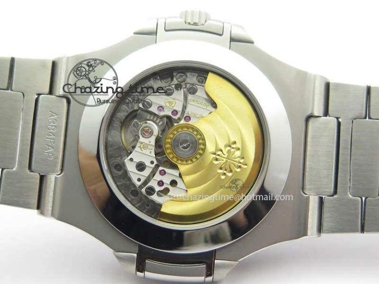 Nautilus 5726 Complicated SS Gray Textured Dial On SS Bracelet A Breathable 9070