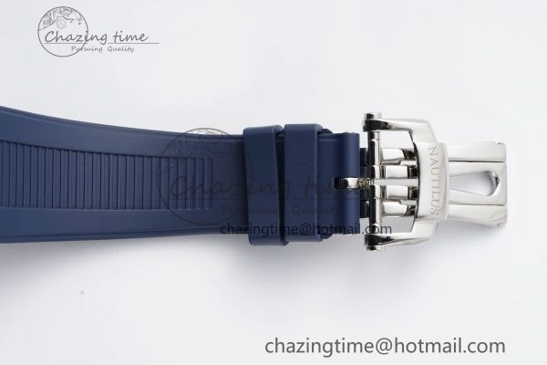 WrinkleFree Nautilus 5726 Complicated SS PPF 1:1 Best Edition Blue Textured Dial on Blue Rubber Strap A 8799