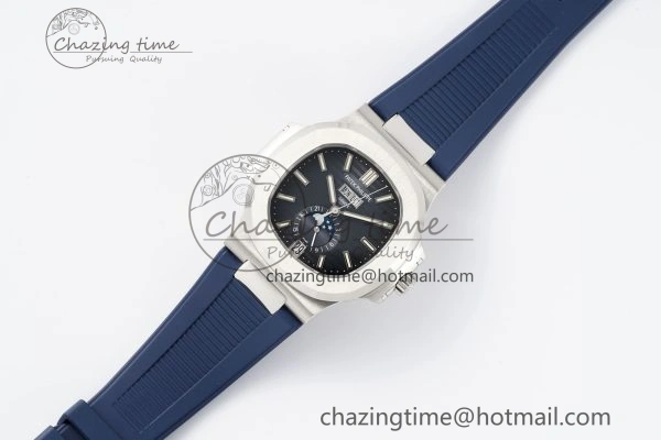 WrinkleFree Nautilus 5726 Complicated SS PPF 1:1 Best Edition Blue Textured Dial on Blue Rubber Strap A 8799