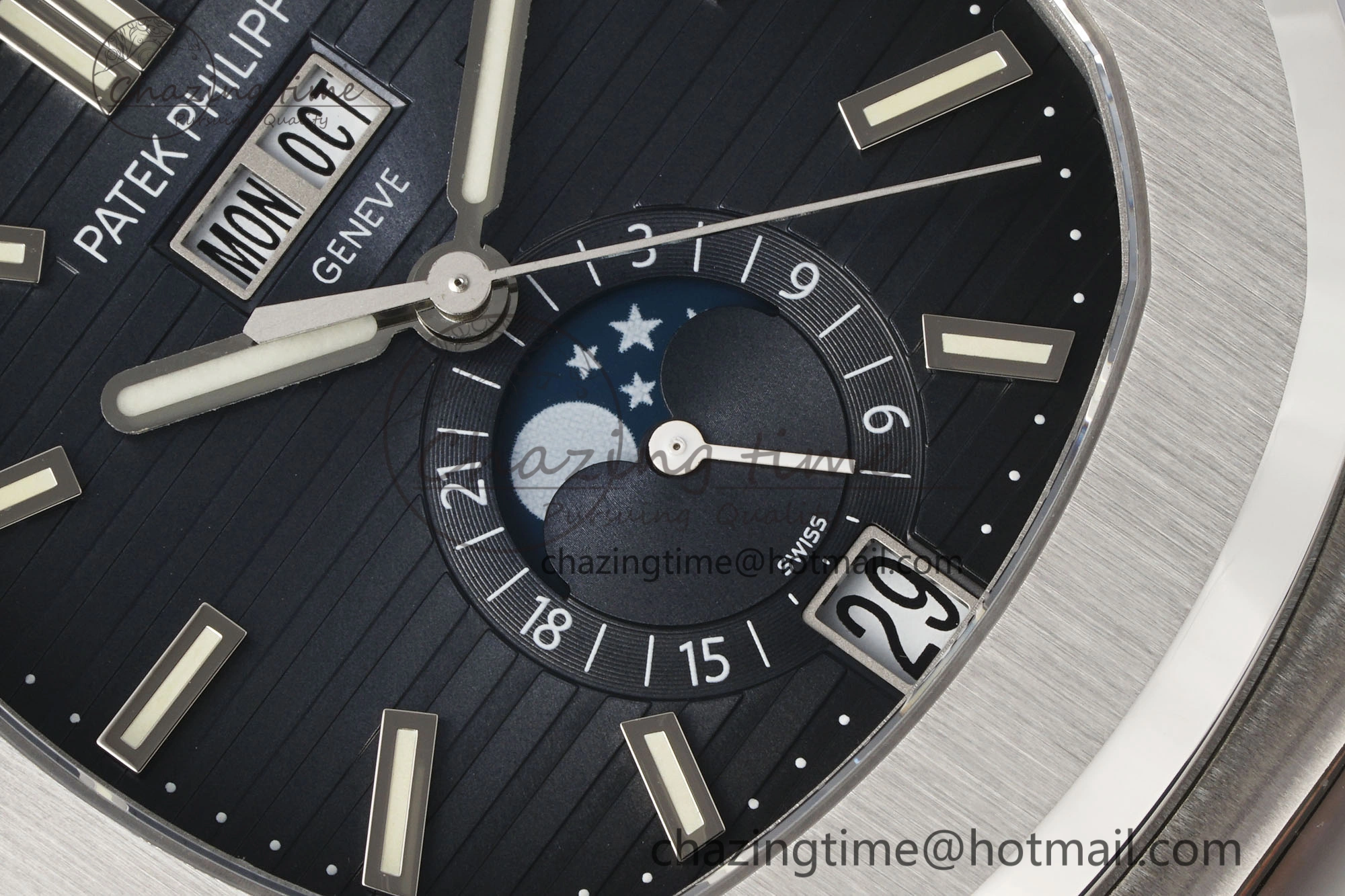 WrinkleFree Nautilus 5726 Complicated SS PPF 1:1 Best Edition Blue Textured Dial on Blue Rubber Strap A 8799