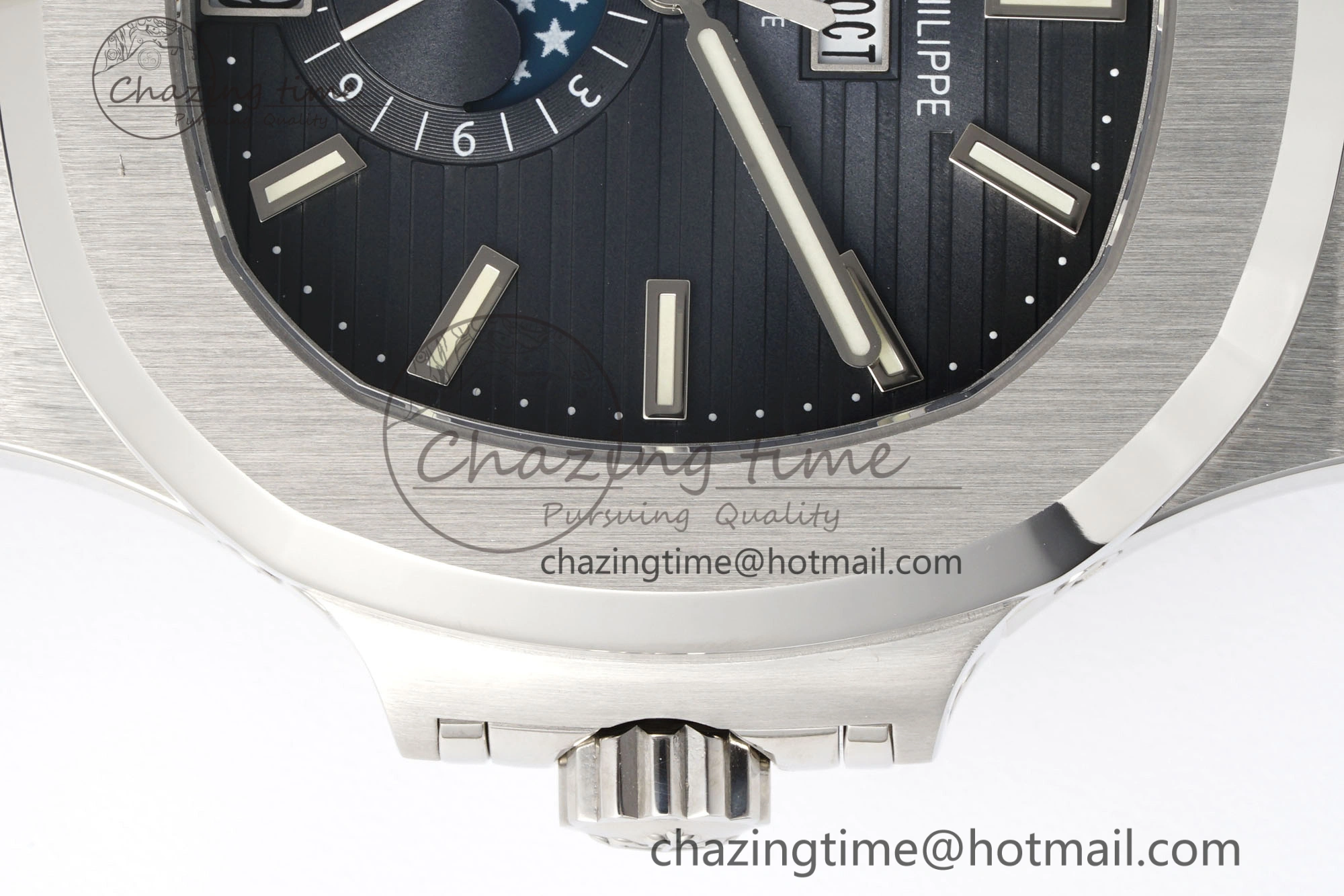 WrinkleFree Nautilus 5726 Complicated SS PPF 1:1 Best Edition Blue Textured Dial on Blue Rubber Strap A 8799
