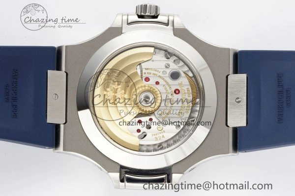 WrinkleFree Nautilus 5726 Complicated SS PPF 1:1 Best Edition Blue Textured Dial on Blue Rubber Strap A 8799