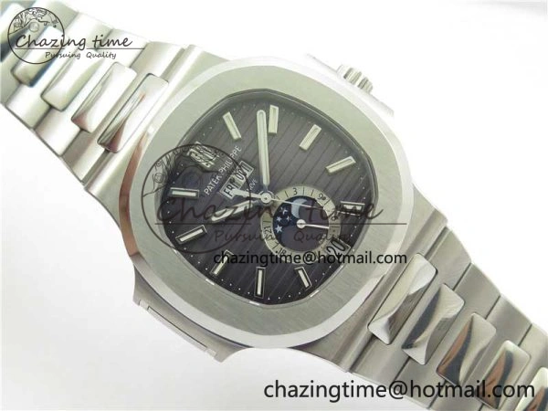 Nautilus 5726 Full Function SS PPF 1:1 Best Edition Gray Dial on SS Bracelet A ZeroBulk 8851