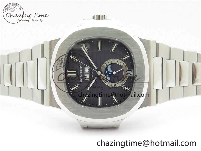Nautilus 5726 Full Function SS PPF 1:1 Best Edition Gray Dial on SS Bracelet A ZeroBulk 8851
