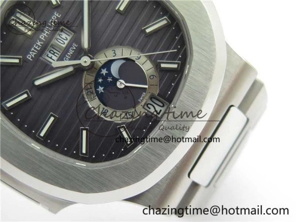 Nautilus 5726 Full Function SS PPF 1:1 Best Edition Gray Dial on SS Bracelet A ZeroBulk 8851