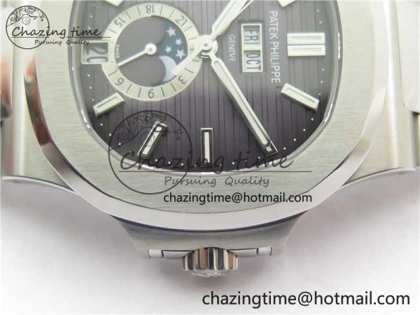 Nautilus 5726 Full Function SS PPF 1:1 Best Edition Gray Dial on SS Bracelet A ZeroBulk 8851
