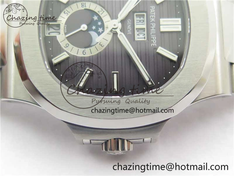 Nautilus 5726 Full Function SS PPF 1:1 Best Edition Gray Dial on SS Bracelet A ZeroBulk 8851