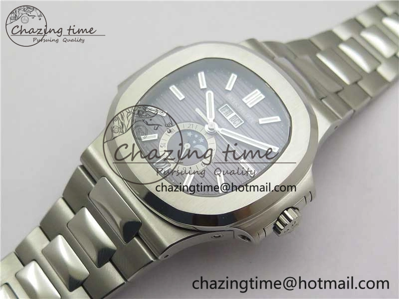 Nautilus 5726 Full Function SS PPF 1:1 Best Edition Gray Dial on SS Bracelet A ZeroBulk 8851