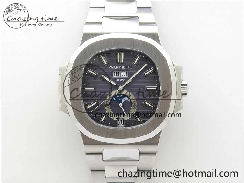Nautilus 5726 Full Function SS PPF 1:1 Best Edition Gray Dial on SS Bracelet A ZeroBulk 8851