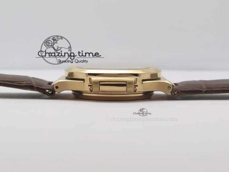 Nautilus 5726 Moonphase RG White Dial On Brown Leather Strap A SunProtective 9071