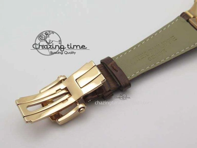Nautilus 5726 Moonphase RG White Dial On Brown Leather Strap A SunProtective 9071