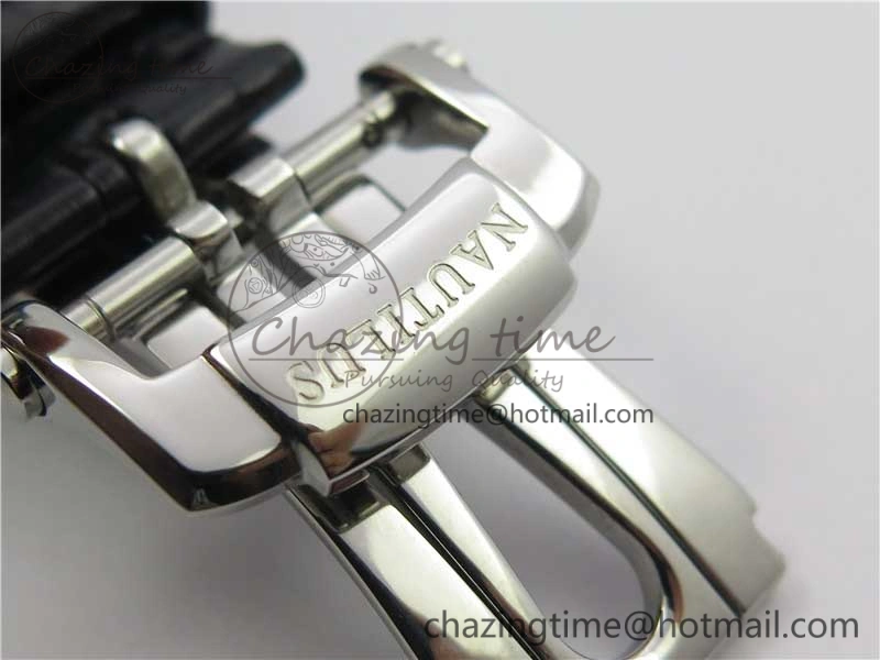 Stylish Nautilus 5726 PF Best Edition Blue Dial Working Annual Calendar On Black Croco Leather Strap A. 8950