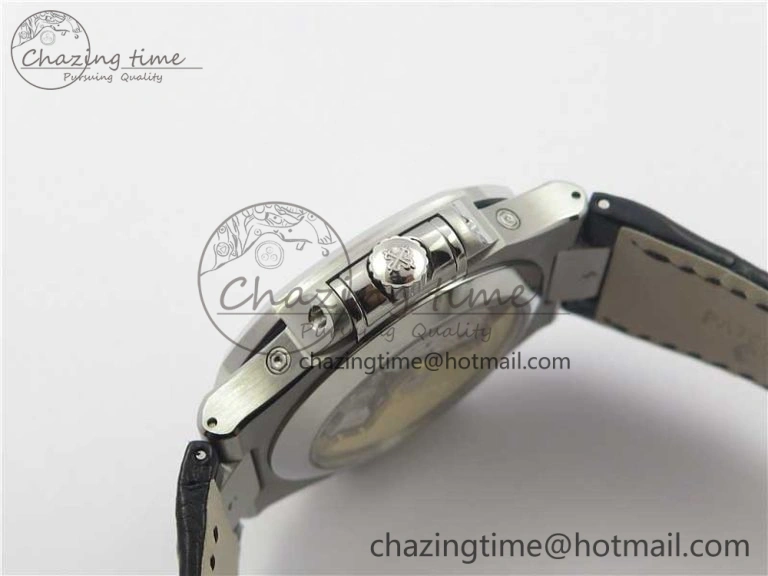 Stylish Nautilus 5726 PF Best Edition Blue Dial Working Annual Calendar On Black Croco Leather Strap A. 8950