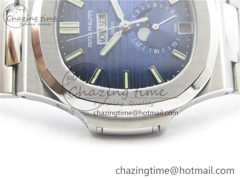 Colorful Nautilus 5726 PF Best Edition Blue Dial Working Annual Calendar SS Bracelet A. 8946