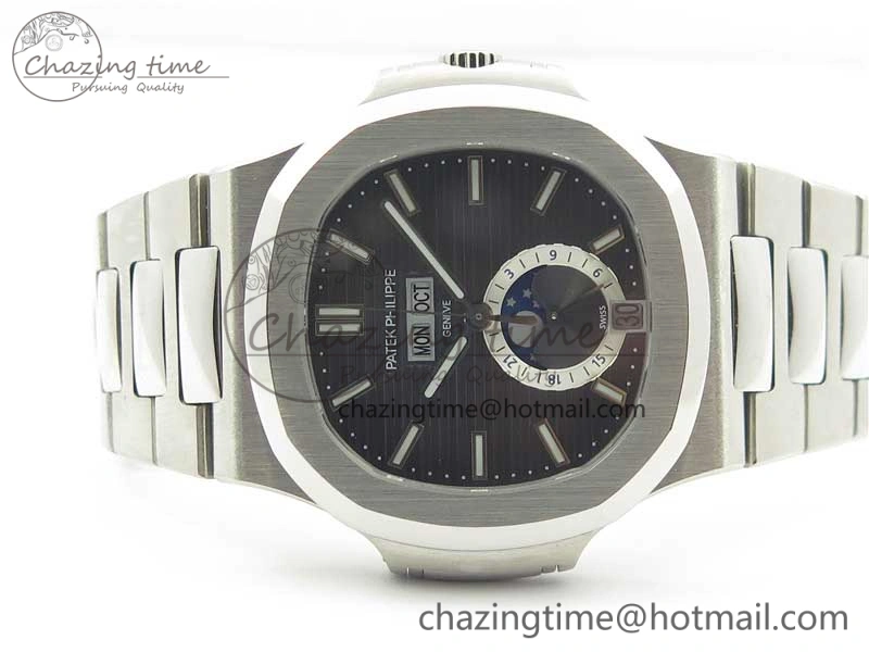 Minimalist Nautilus 5726 PF Best Edition Gray Dial Working Annual Calendar SS Bracelet A. 8948