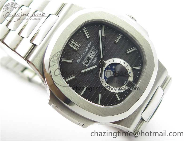 Minimalist Nautilus 5726 PF Best Edition Gray Dial Working Annual Calendar SS Bracelet A. 8948