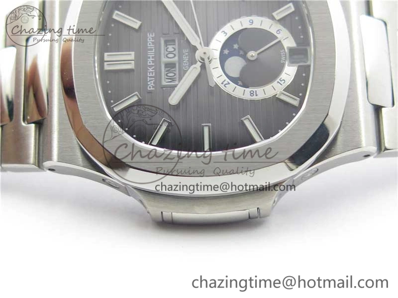 Minimalist Nautilus 5726 PF Best Edition Gray Dial Working Annual Calendar SS Bracelet A. 8948