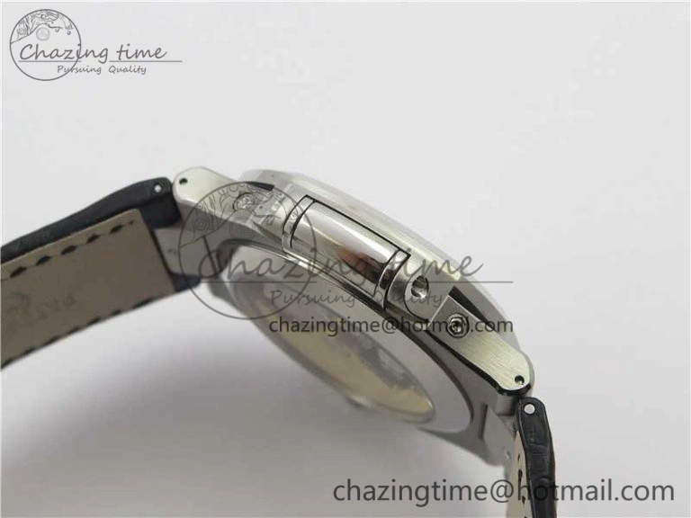 Nautilus 5726 PF Best Edition White Dial Working Annual Calendar On Black Croco Leather Strap A. Durable 8952