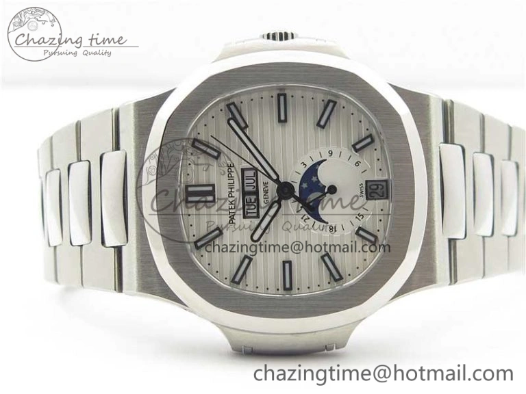 Soft Nautilus 5726 PF Best Edition White Dial Working Annual Calendar SS Bracelet A. 8949