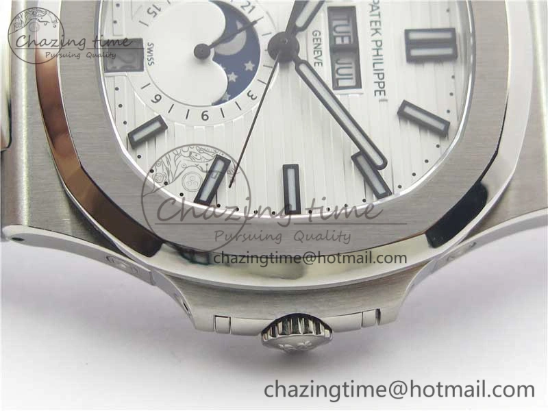 Soft Nautilus 5726 PF Best Edition White Dial Working Annual Calendar SS Bracelet A. 8949