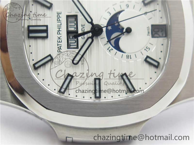 Soft Nautilus 5726 PF Best Edition White Dial Working Annual Calendar SS Bracelet A. 8949