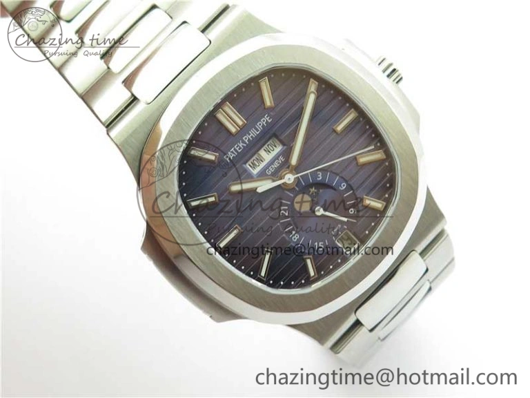 Nautilus 5726 SS V9F Best Edition Blue Dial Working Annual Calendar SS BRACELET A.324 V Sleek 8891