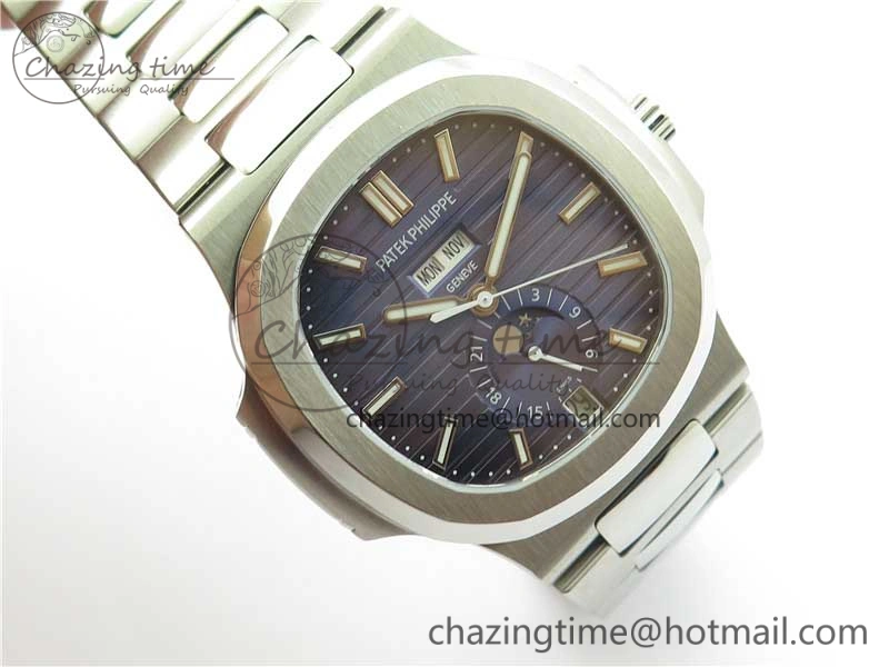 Nautilus 5726 SS V9F Best Edition Blue Dial Working Annual Calendar SS BRACELET A.324 V Sleek 8891