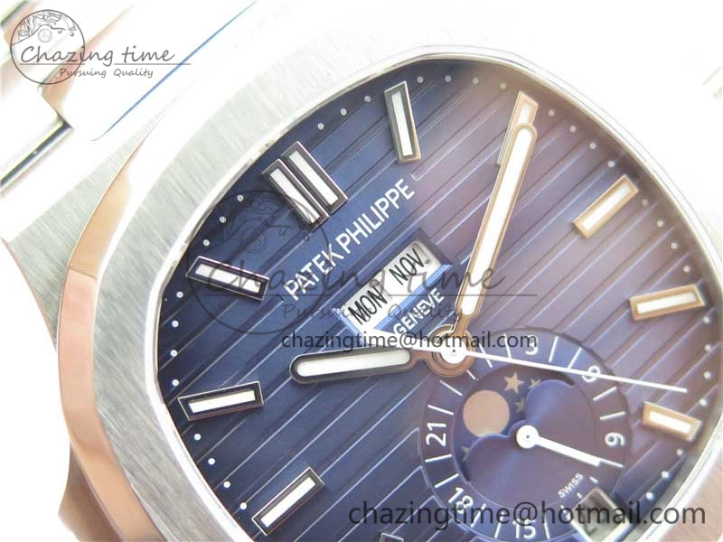 Nautilus 5726 SS V9F Best Edition Blue Dial Working Annual Calendar SS BRACELET A.324 V Sleek 8891