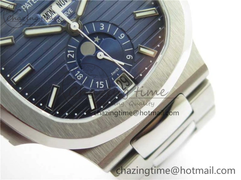 Nautilus 5726 SS V9F Best Edition Blue Dial Working Annual Calendar SS BRACELET A.324 V Sleek 8891