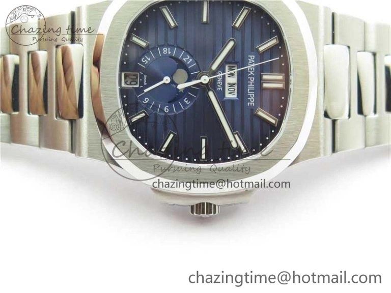 Nautilus 5726 SS V9F Best Edition Blue Dial Working Annual Calendar SS BRACELET A.324 V Sleek 8891