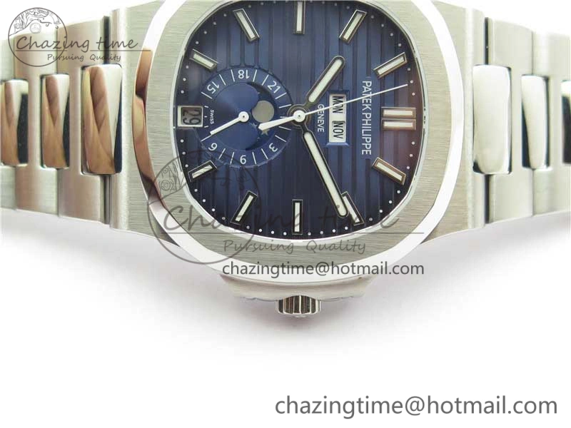 Nautilus 5726 SS V9F Best Edition Blue Dial Working Annual Calendar SS BRACELET A.324 V Sleek 8891