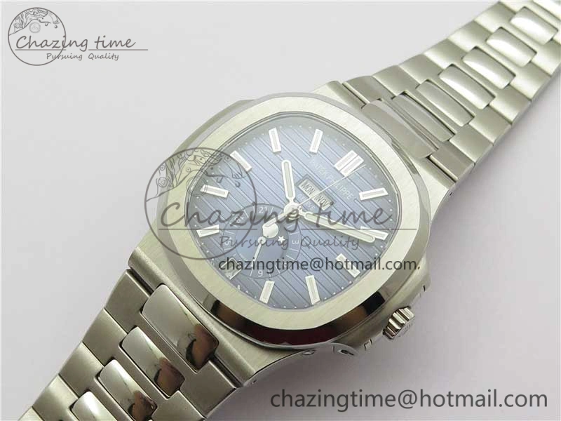 Nautilus 5726 SS V9F Best Edition Blue Dial Working Annual Calendar SS BRACELET A.324 V Sleek 8891