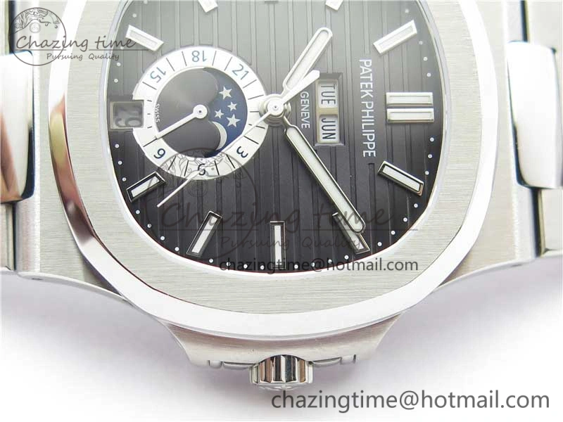 Attractive Nautilus 5726 V9F Best Edition Black Dial Working Annual Calendar SS Bracelet A. 8929
