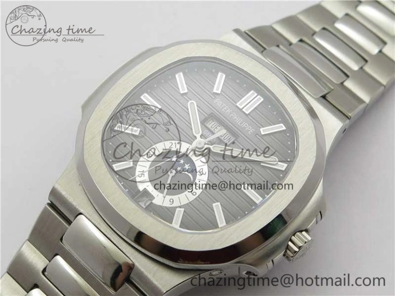 Attractive Nautilus 5726 V9F Best Edition Black Dial Working Annual Calendar SS Bracelet A. 8929