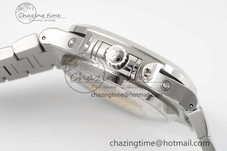 Nautilus 5740 SS GRF Best Edition Blue Dial Diamonds Bezel on SS Bracelet A Casual 8835