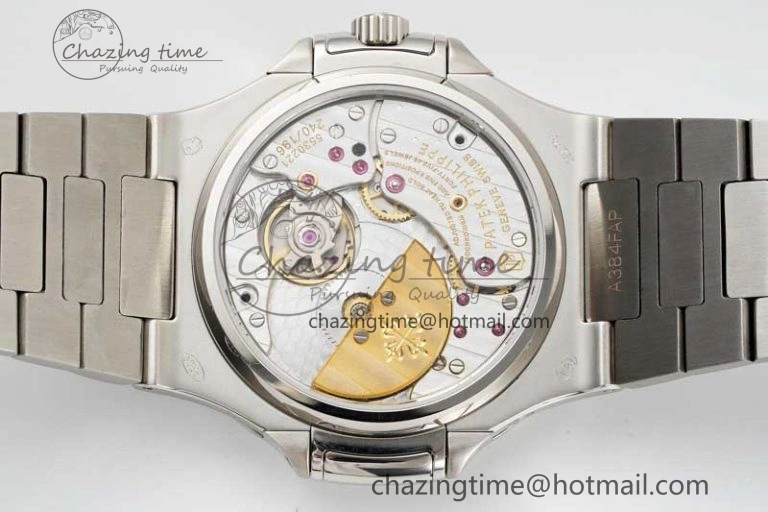 Nautilus 5740 SS GRF Best Edition Gray Dial Diamonds Bezel on SS Bracelet A Packable 8836