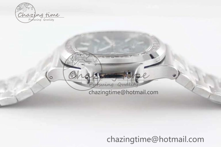 Nautilus 5740 SS GRF Best Edition Green Dial Diamonds Bezel on SS Bracelet A Packable 8833