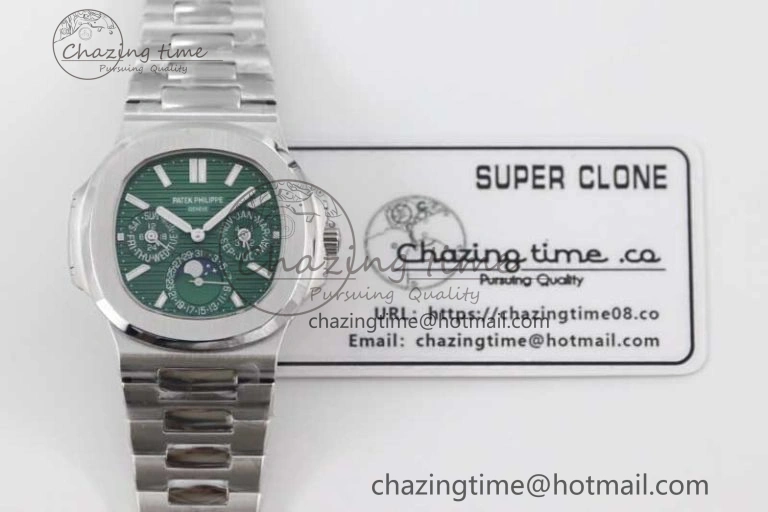 Refined Nautilus 5740 SS GRF Best Edition Green Dial on SS Bracelet A 8832