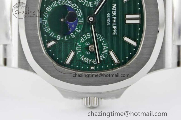 Refined Nautilus 5740 SS GRF Best Edition Green Dial on SS Bracelet A 8832