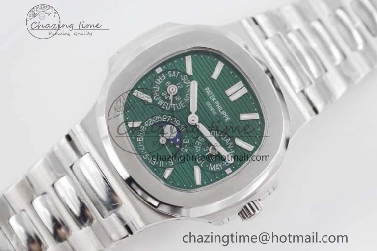 Refined Nautilus 5740 SS GRF Best Edition Green Dial on SS Bracelet A 8832